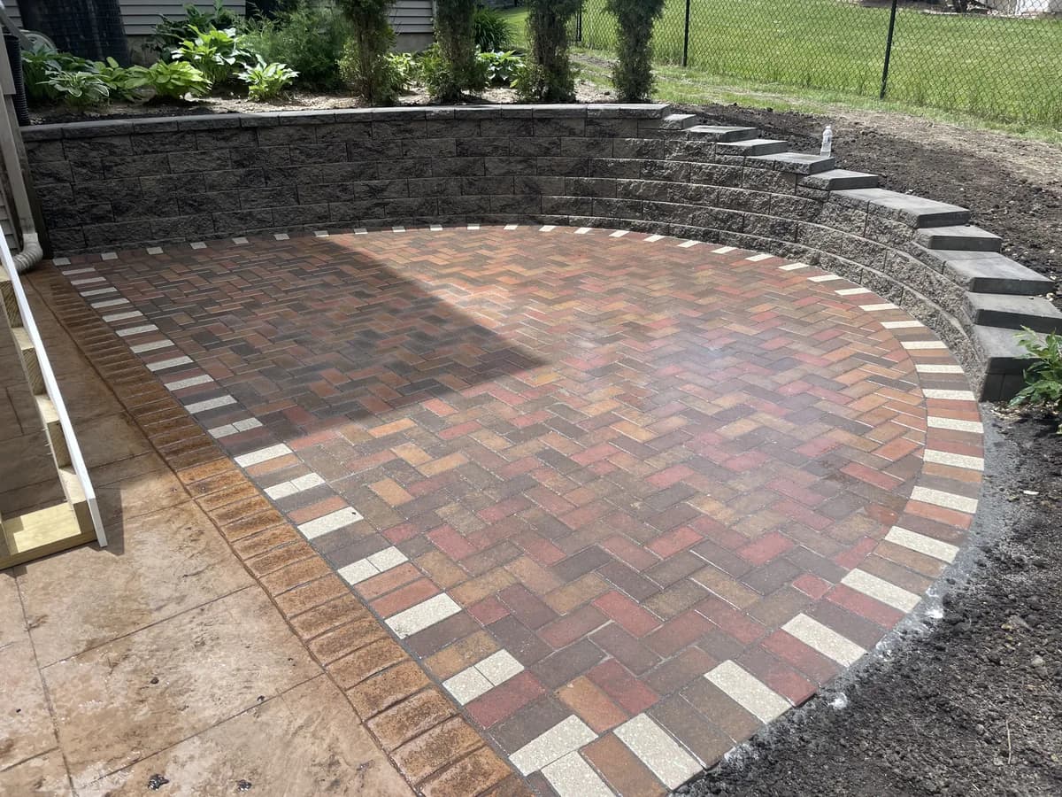 Herringbone Brick Patio
